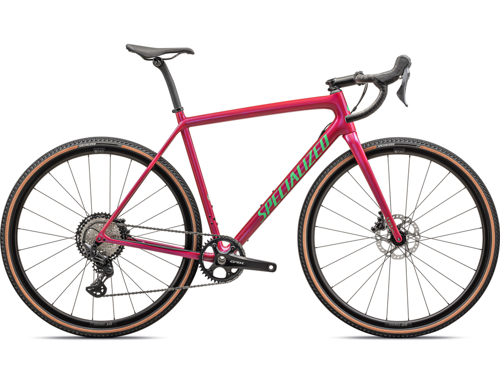 2024 Specialized CRUX COMP Carbon Gravel BIKE - 56cm, GLOSS VIVID PINK/ELECTRIC GREEN