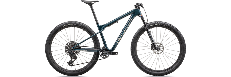 2023 Specialized Epic World Cup Pro 29" Carbon Mountain Bike - Small, GLOSS DEEP LAKE METALLIC / CHROME