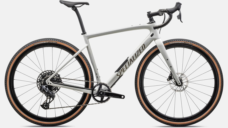 2024 Specialized Diverge Expert 700c Carbon Gravel Bike - 52cm, GLOSS DUNE WHITE/TAUPE