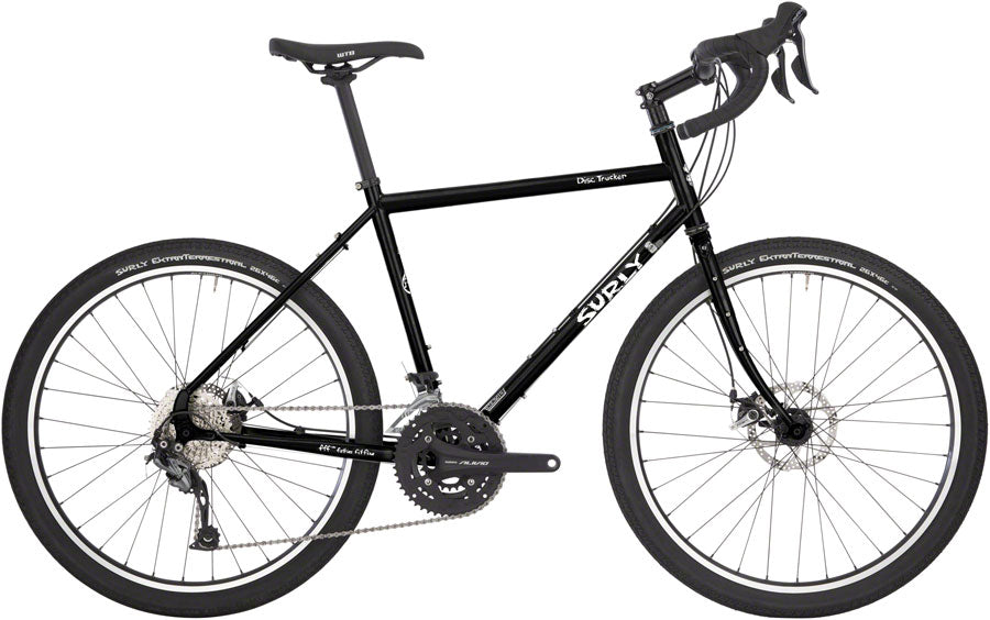 Surly Disc Trucker Bike - 26", Steel, Hi-Viz Black, 46cm