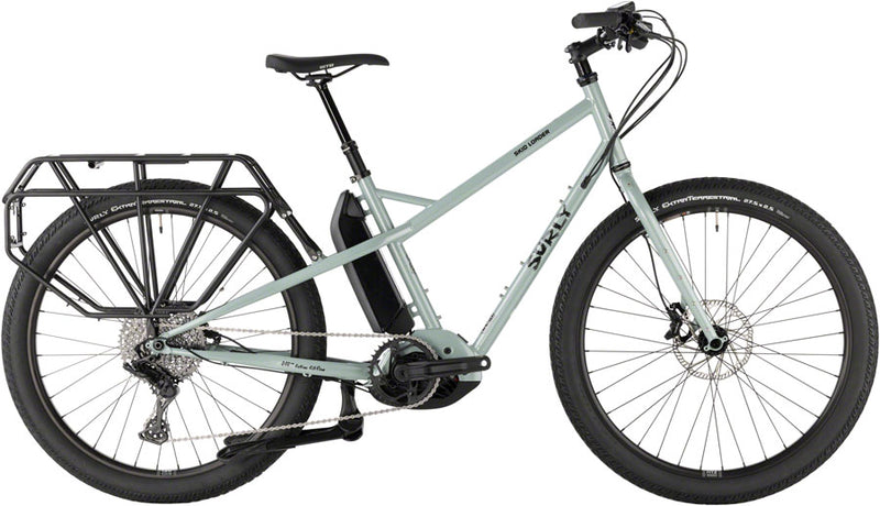 Surly Skid Loader Cargo Ebike - 27.5", Steel, Bathwater Gray, Large