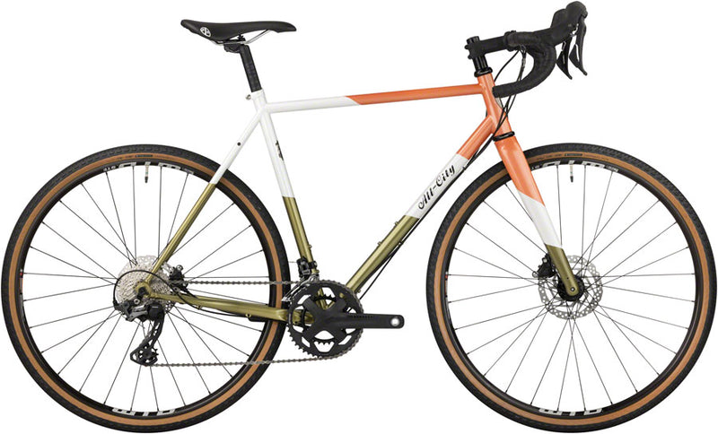 All-City Cosmic Stallion Bike - 700c, Steel, Rival AXS Wide, Black/Brick/Bronze, 52cm