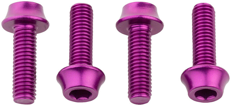 Wolf Tooth Water Bottle Cage Bolts - Set/4 Aluminum Purple