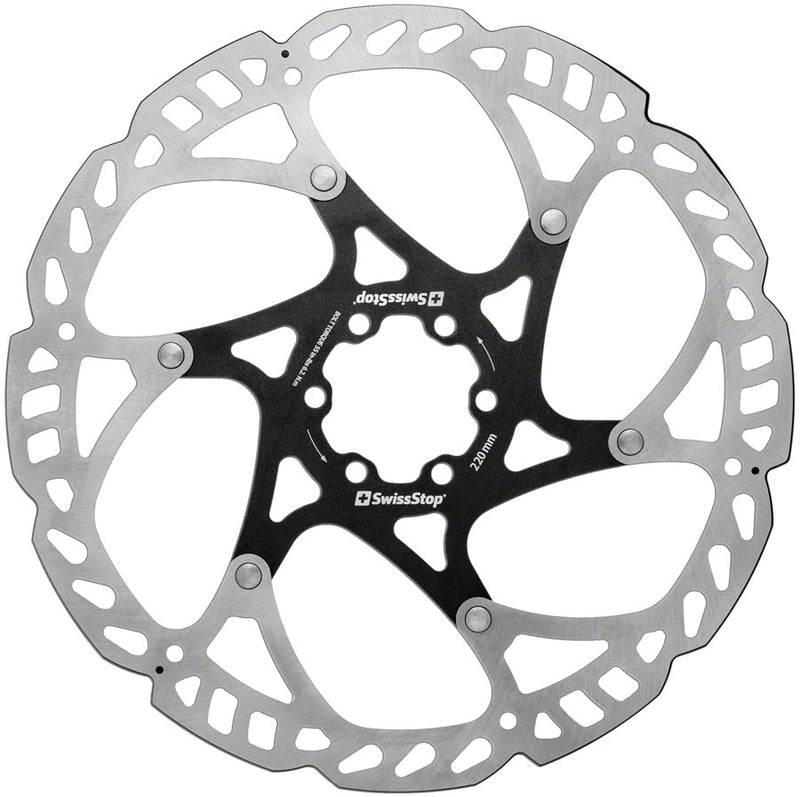 SwissStop Catalyst Pro Disc Rotor - 220mm 6-Bolt Silver/Black