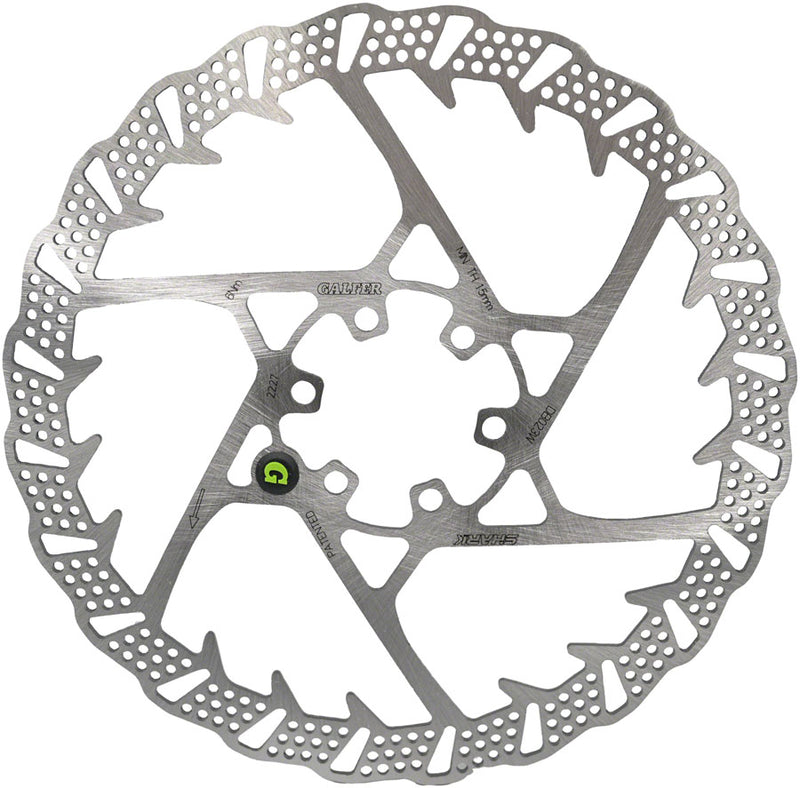 Galfer Shark Disc Brake Rotor - 180mm x 2.0mm, 6-Bolt