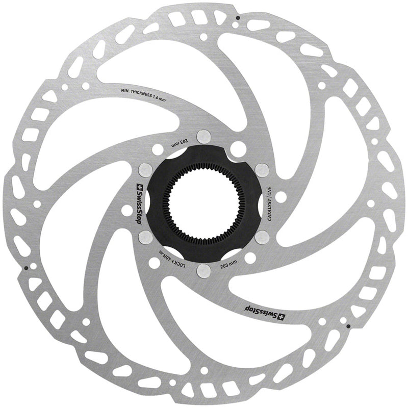 SwissStop Catalyst One Disc Rotor - 203mm CenterLock Silver