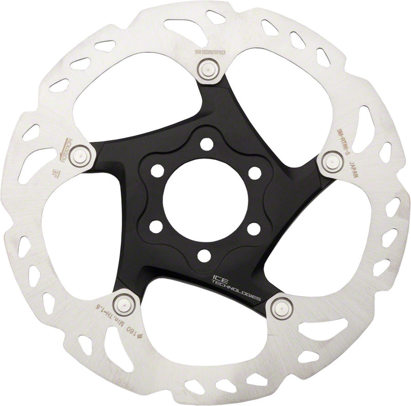 Shimano Deore XT SM-RT86-S Disc Brake Rotor - 160mm, 6-Bolt, Silver/Black