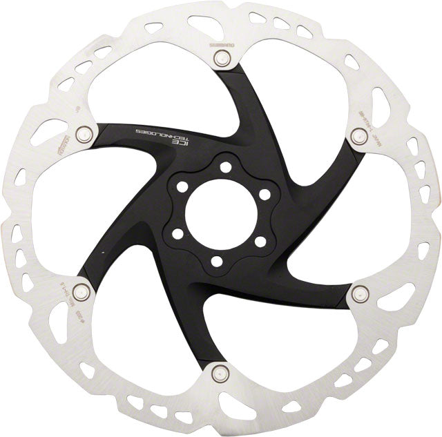 Shimano Deore XT SM-RT86-L Disc Brake Rotor - 203mm, 6-Bolt, Silver/Black-0