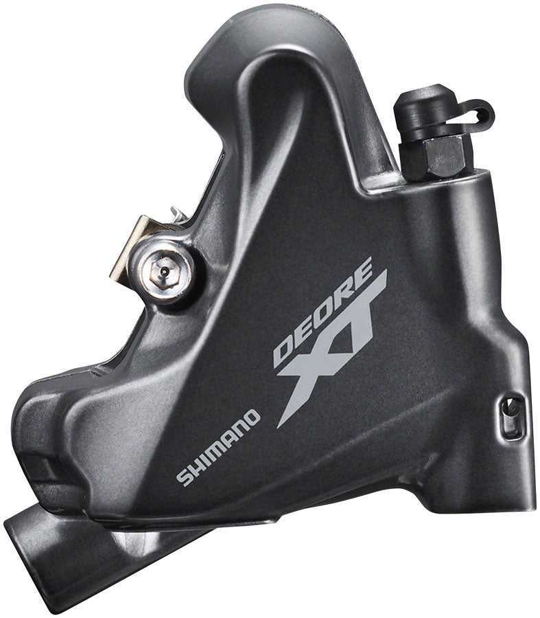 Shimano XT BR-M8110 Disc Brake Caliper - 2-Piston Rear Only Flat-Mount Metal Pads Fins Gray