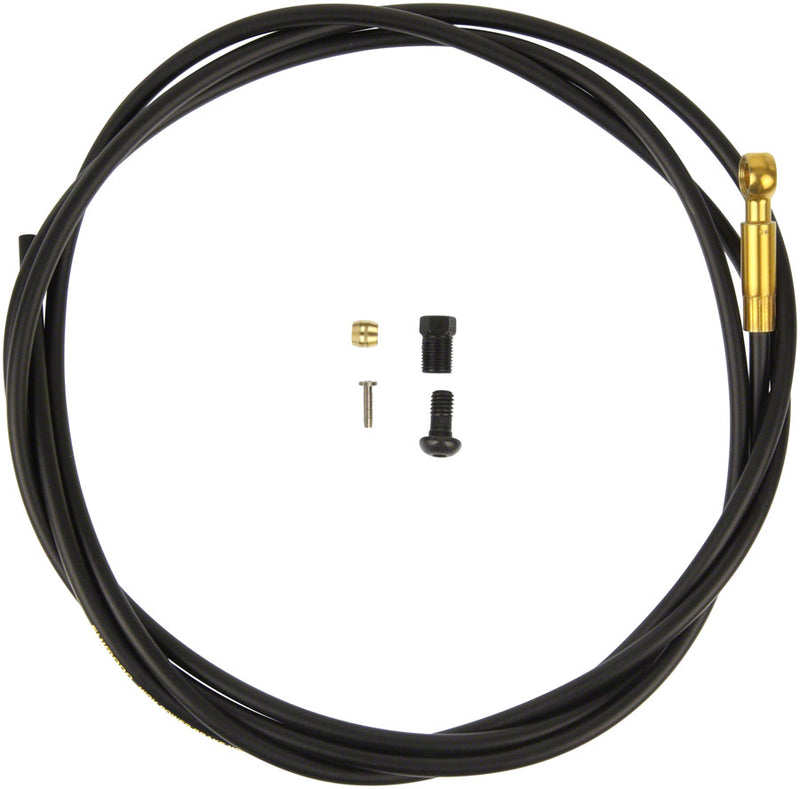 Shimano SM-BH90-SBLS High Pressure Disc Brake Hose Kit - Long Gold Banjo Caliper Connector 2000mm BLK