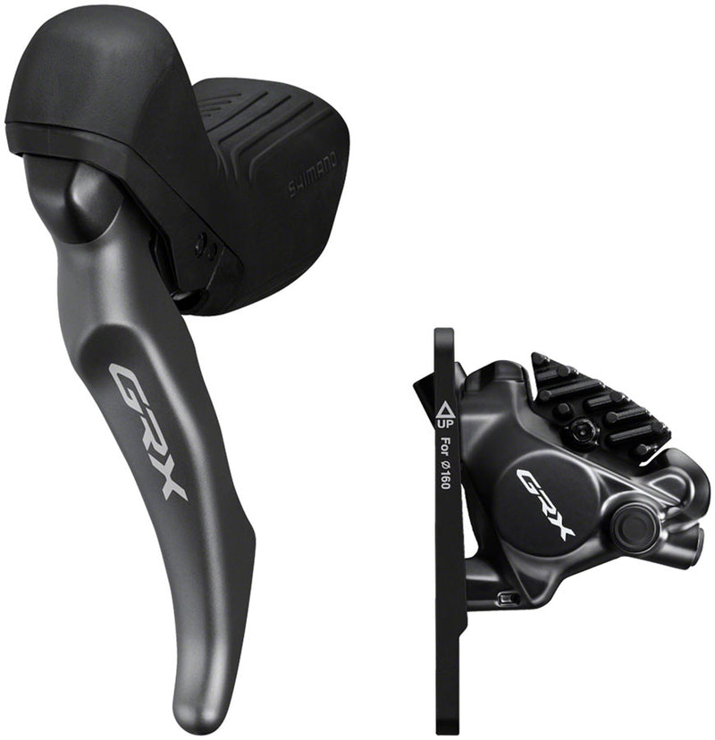 Shimano GRX ST-RX820-LA Brake/Dropper Remote Lever with BR-RX820 Hydraulic Disc Brake Caliper - Left/Front, Flat Mount Caliper