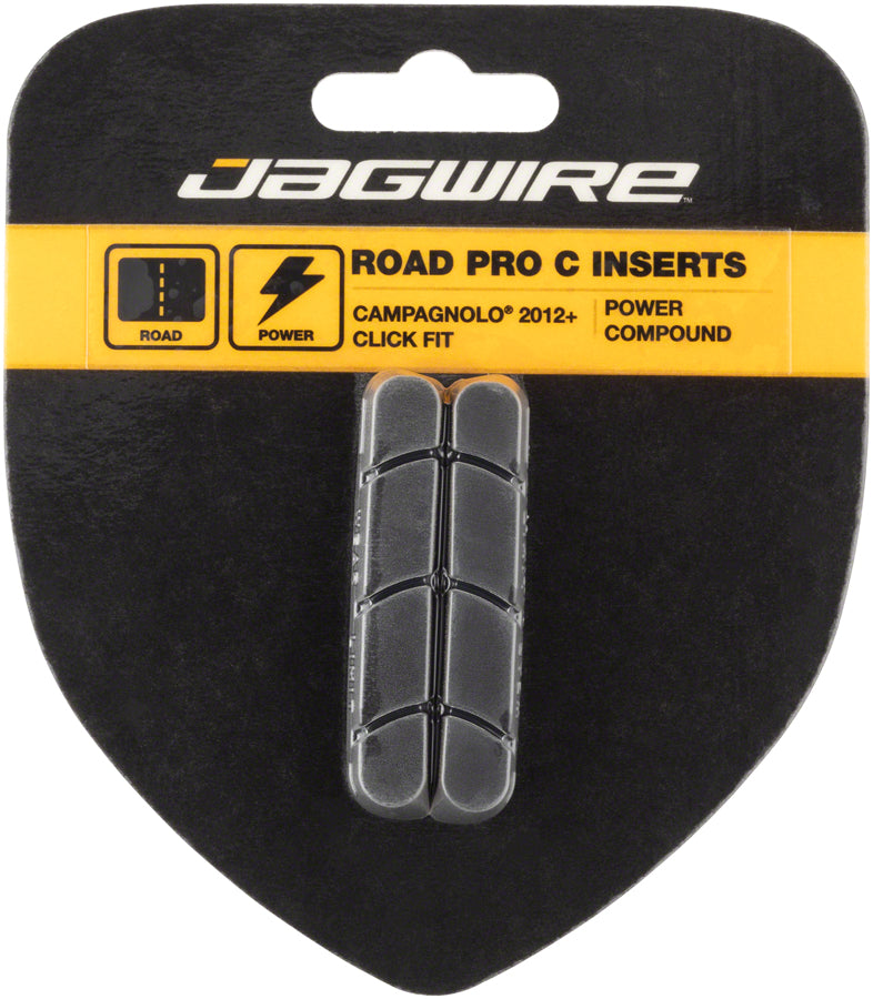 Jagwire Road Pro C Brake Pad Inserts Campagnolo Click Fit 2012+, Black