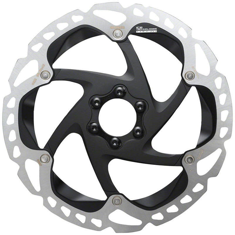 Shimano Dura Ace XTR Saint RT-MT905-L Disc Brake Rotor - 203mm, 6-Bolt, Silver/Black