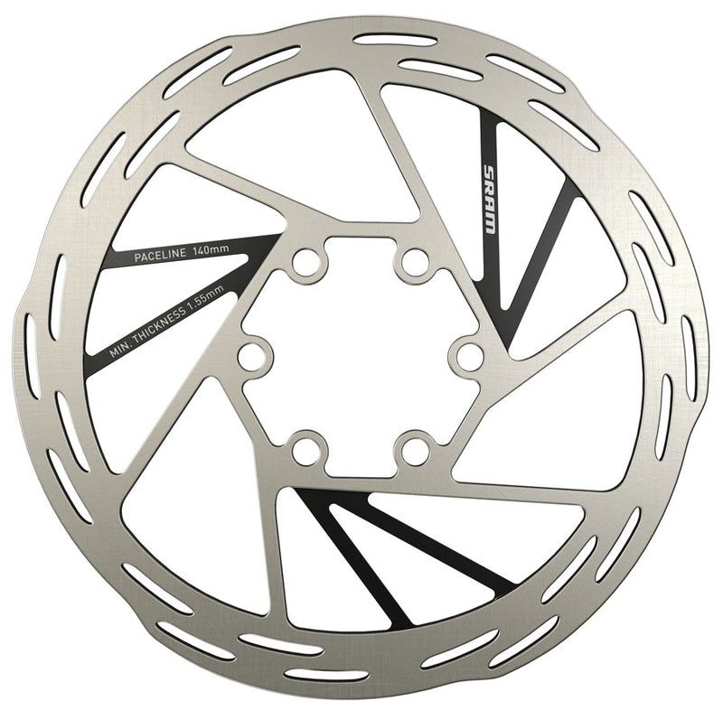 SRAM Paceline Disc Brake Rotor - 140mm 6-Bolt Silver/Black