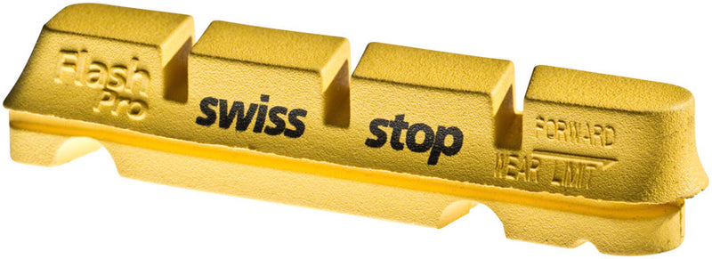 SwissStop FlashPro Set of 4 SRAM/Shimano Rim Brake Inserts YLW King Compound