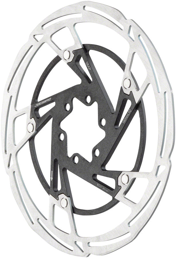 Jagwire Pro LR2 Disc Brake Rotor - 160mm, 6-Bolt, Silver/Black