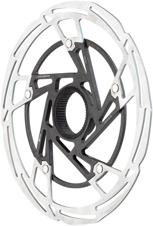 Jagwire Pro LR2 Disc Brake Rotor - 180mm, Center Lock, Silver/Black