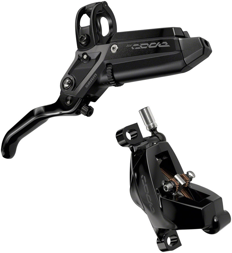 SRAM Code Silver Stealth Disc Brake and Lever - Rear, Post Mount, 4-Piston, Aluminum Lever, SS Hardware, Black, C1