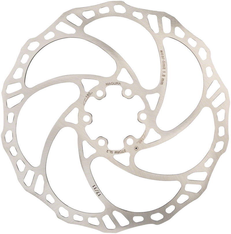 Magura Storm SL.2 Disc Brake Rotor - 180mm, 6-Bolt, Silver