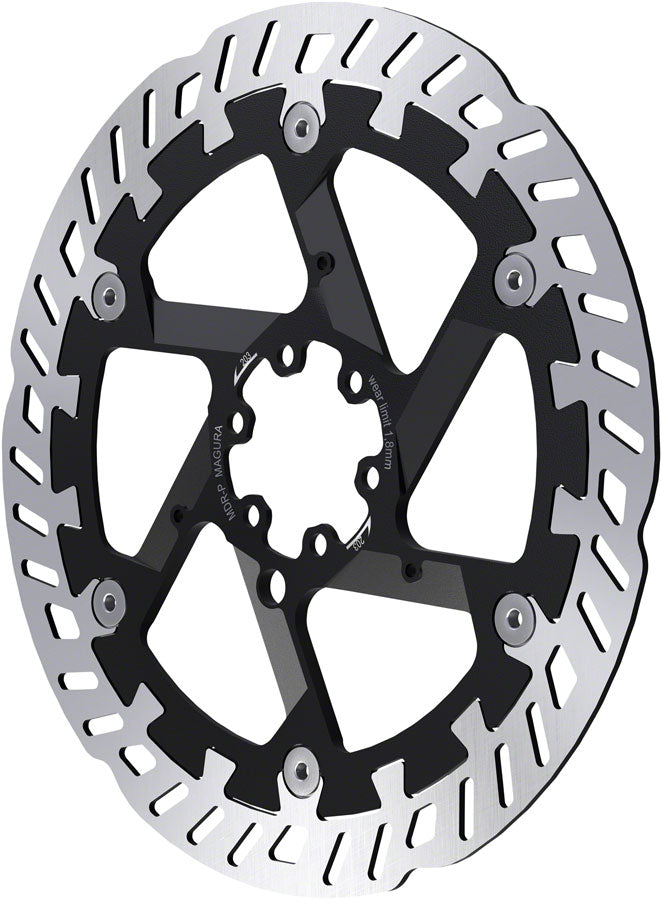 Magura MDR-P Disc Brake Rotor - 203mm, 6-Bolt, For eBike, Silver/Black