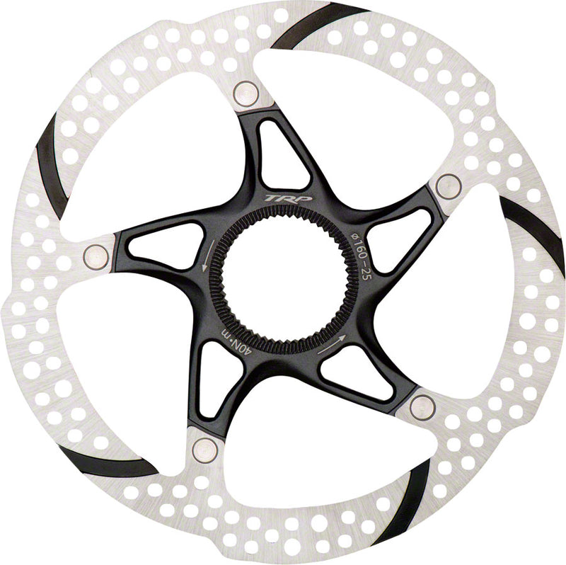 TRP-25 Disc Brake Rotor - 203mm, Center Lock, 1.8mm, Silver/Black