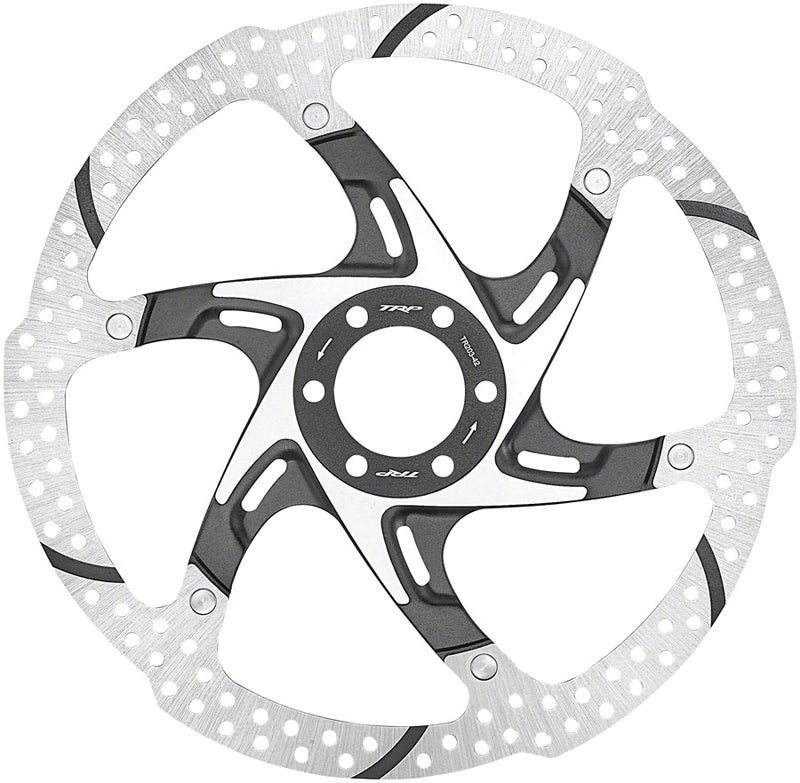 TRP-42 Disc Brake Rotor - 180mm, 6-Bolt, 2.3mm Thick, Silver/Black