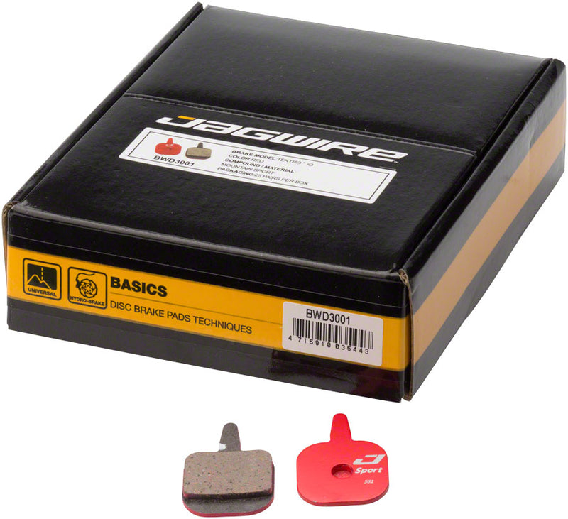 Jagwire Mountain Sport Disc Brake Pads for Tektro IO: Box of 25 Pairs