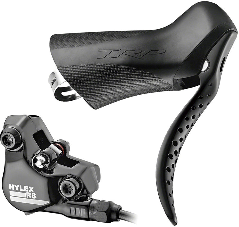 TRP Hylex RS Disc Brake and Lever - Rear, Hydraulic, 2-Piston, Flat Mount, Black