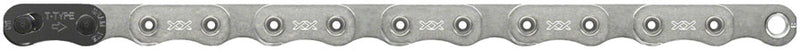 SRAM XX Eagle T-Type Flattop Chain - 12-Speed, 126 Links, Hollow Pin, Includes PowerLock Connector, PVD Coated, Silver