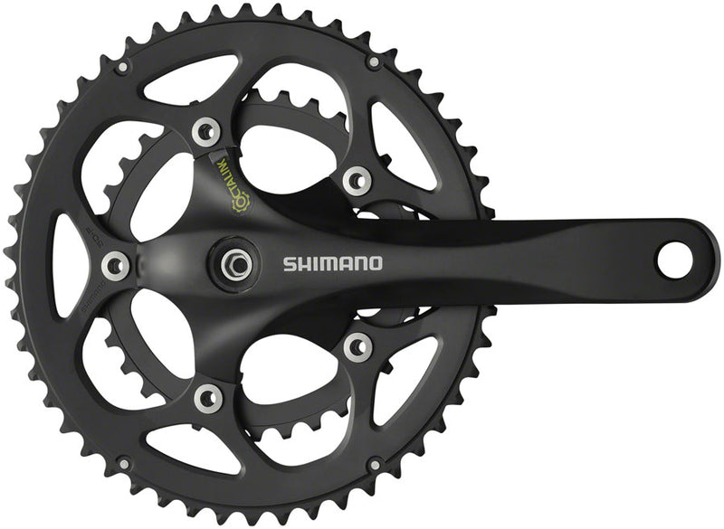 Shimano FC-R345-L Crankset - 175mm 9-Speed 50/34t 5-bolt / 110 BCD Octalink V2 Spindle Interface BLK