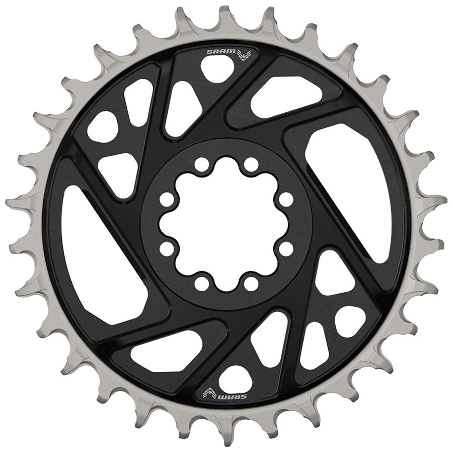 SRAM XX Eagle T-Type Direct Mount Chainring - 30t 12-Speed 8-Bolt Direct Mount 3mm Offset Aluminum BLK D1