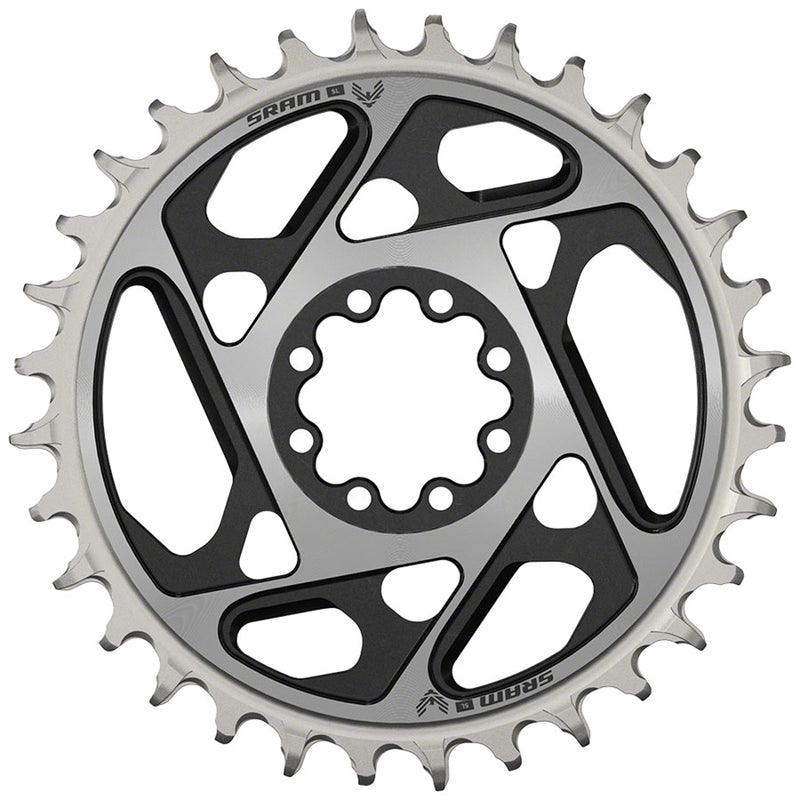 SRAM XX SL Eagle T-Type Direct Mount Chainring - 32t 12-Speed 8-Bolt Direct Mount 0mm Offset Aluminum BLK/Silver D1