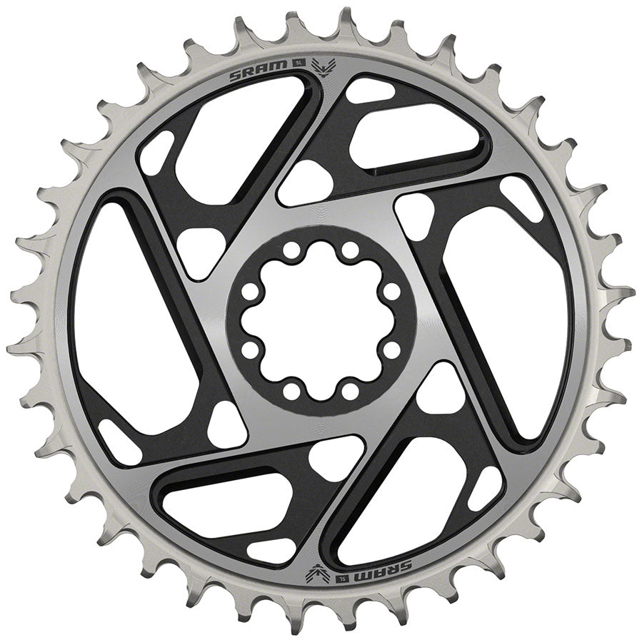 SRAM XX SL Eagle T-Type Direct Mount Chainring - 36t 12-Speed 8-Bolt Direct Mount 0mm Offset Aluminum BLK/Silver D1