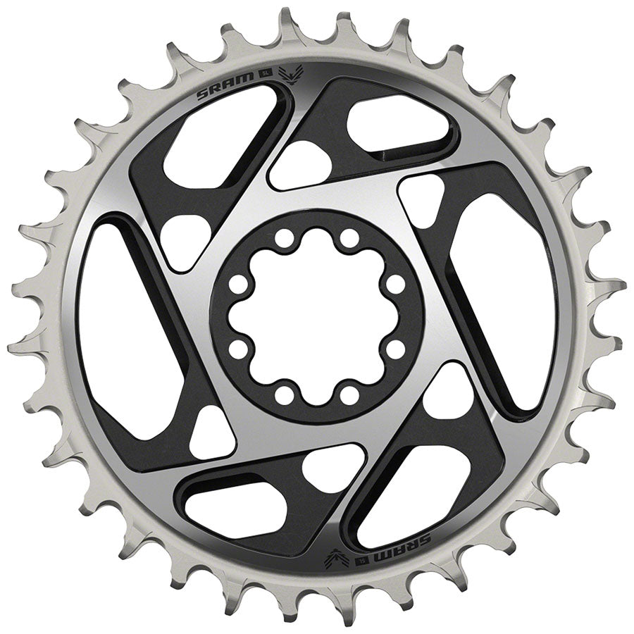 SRAM XX SL Eagle T-Type Direct Mount Chainring - 32t 12-Speed 8-Bolt Direct Mount 3mm Offset Aluminum BLK/Silver D1