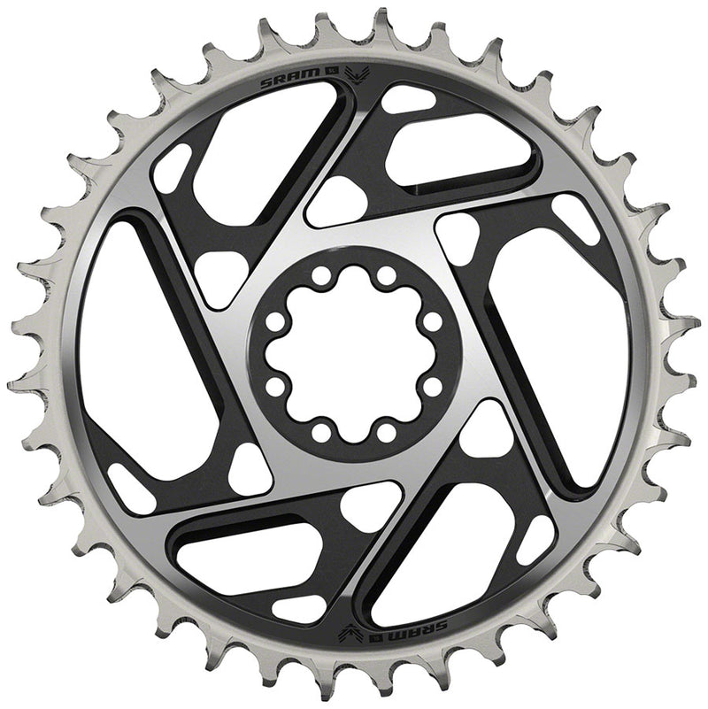 SRAM XX SL Eagle T-Type Direct Mount Chainring - 36t 12-Speed 8-Bolt Direct Mount 3mm Offset Aluminum BLK/Silver D1