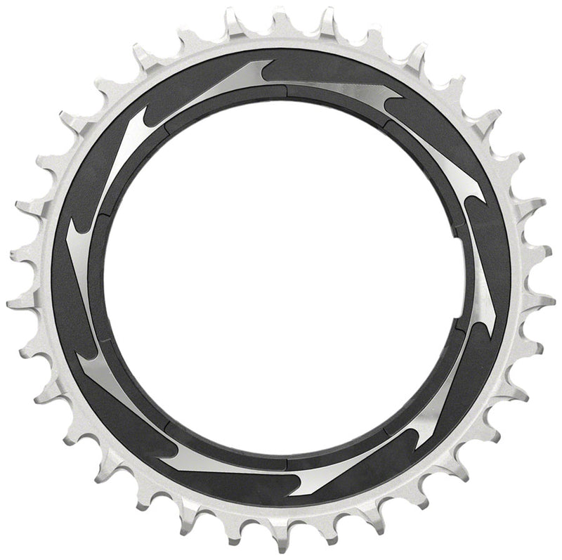 SRAM XX SL Eagle T-Type Thread Mount Chainring - 34t 12-Speed Thread Mount  For XX SL PM Spider 0mm Offset Aluminum BLK/Silver