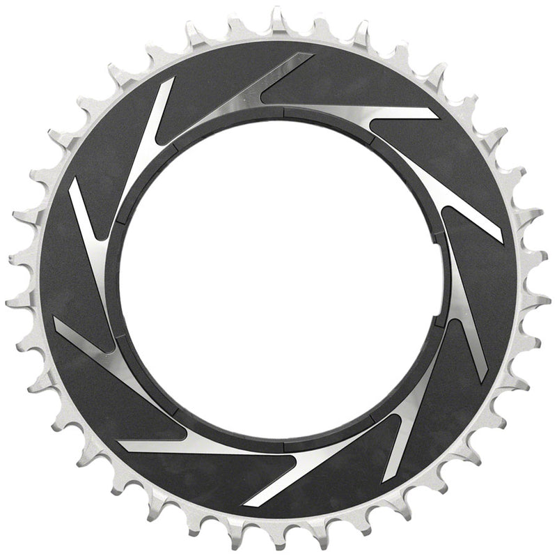 SRAM XX SL Eagle T-Type Thread Mount Chainring - 38t 12-Speed Thread Mount  For XX SL PM Spider 3mm Offset Aluminum BLK/Silver