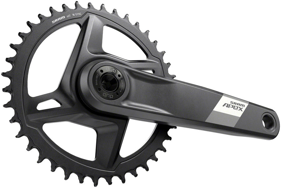 SRAM Apex 1 Wide Crankset - 160mm 12-Speed 40t Direct Mount DUB Spindle Interface BLK D1