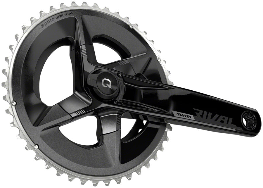 SRAM Rival AXS Crankset with Quarq Power Meter - 175mm, 12-Speed, 48/35t Yaw, 107 BCD, DUB Spindle Interface, Black, D1