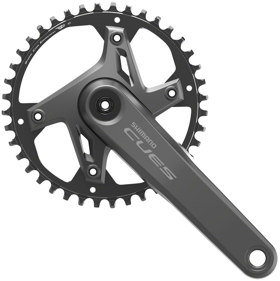 Shimano CUES FC-U6000-1 Crankset - 170mm 9/10/11-Speed 40t Asymmetric 110 BCD Hollowtech II BLK