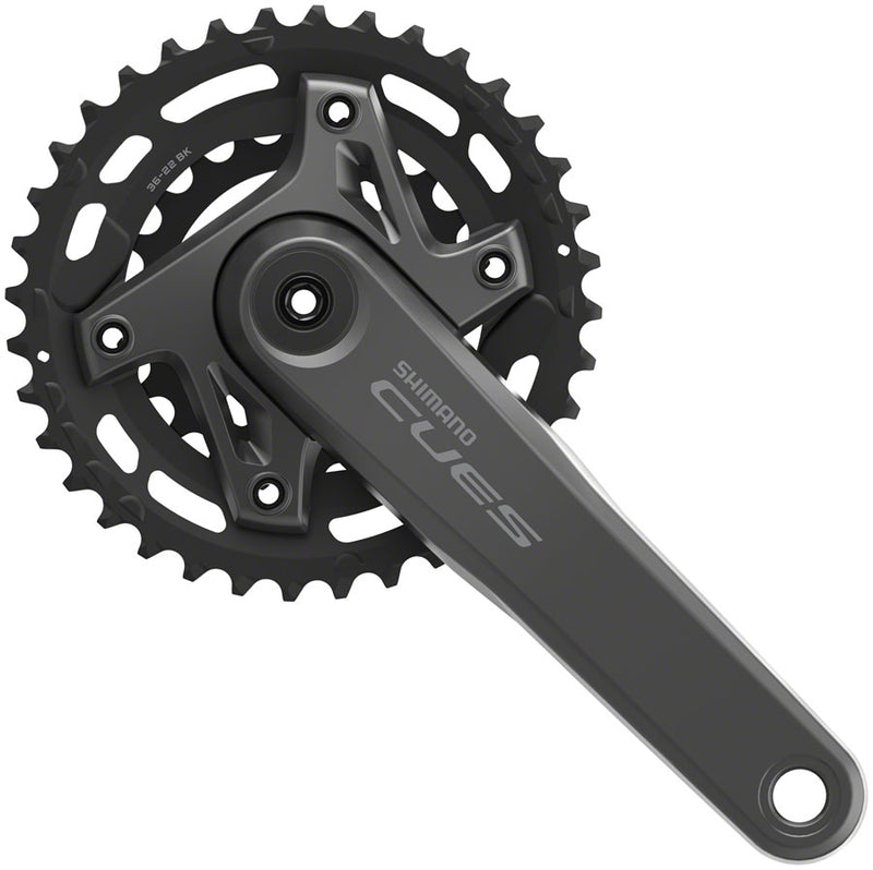 Shimano CUES FC-U6000-2B Crankset - 170mm 9/10/11-Speed 36/22t Asymmetric 96 BCD Hollowtech II CL 3mm Outboard BLK