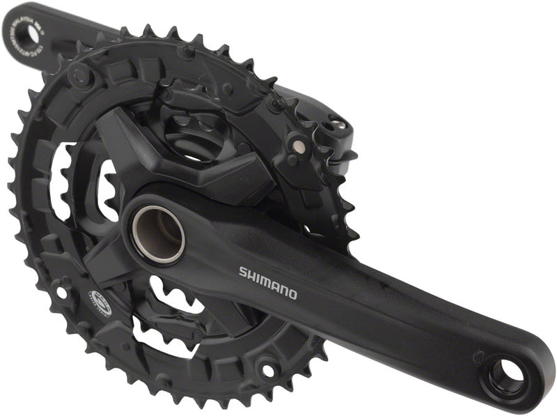 Shimano FC-MT210-3 Crankset - 170mm 9-Speed 40/30/22t Riveted 50mm Chainline BLK