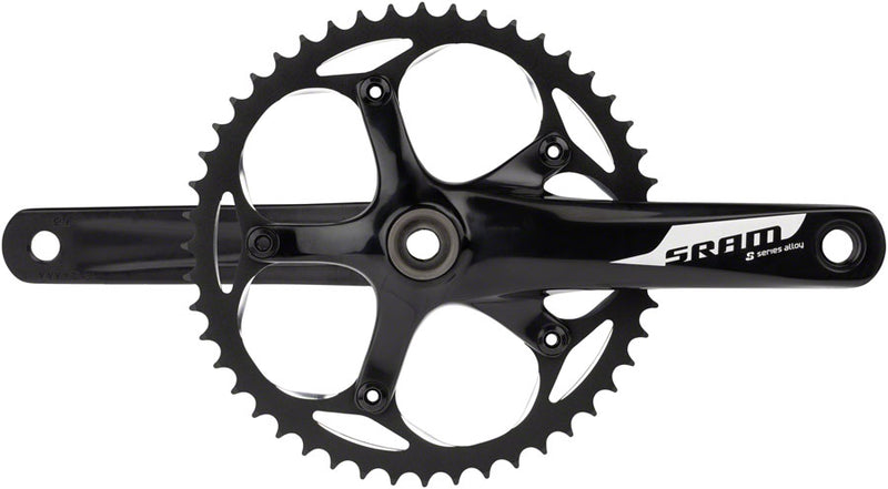 SRAM S-300 1.1 Courier Crankset - 165mm Single Speed 48t 130 BCD GXP Spindle Interface BLK