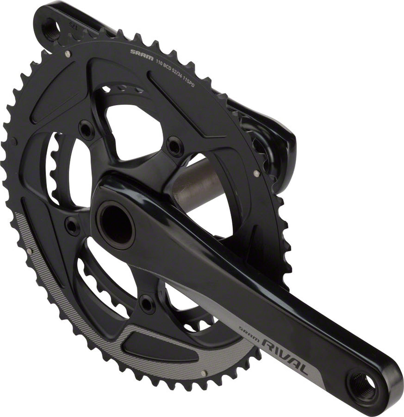 SRAM Rival 22 GXP 175mm Yaw 52-36 110mm BCD Crankset, No Bottom Bracket