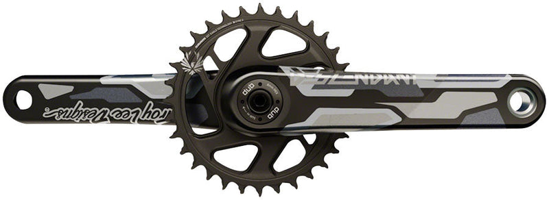 TruVativ Descendant Troy Lee Designs CoLab Carbon Crankset - 165mm, 12-Speed, 32t, Direct Mount, DUB Spindle Interface, Black - Open Box, New