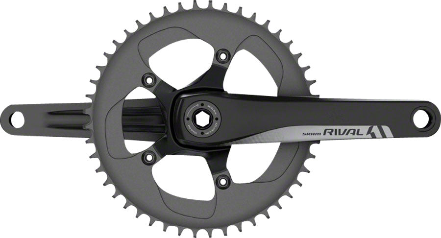 SRAM Rival 1 Crankset - 172.5mm 10/11-Speed 42t 110 BCD BB30/PF30 Spindle Interface BLK