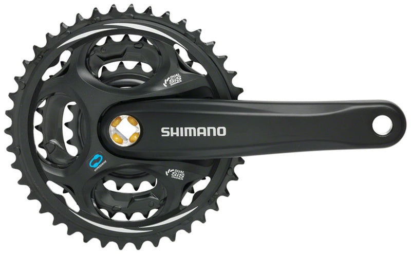 Shimano Altus FC-M311 Crankset - 170mm 7/8-Speed 48/38/28t Riveted Square Taper JIS Spindle Interface BLK