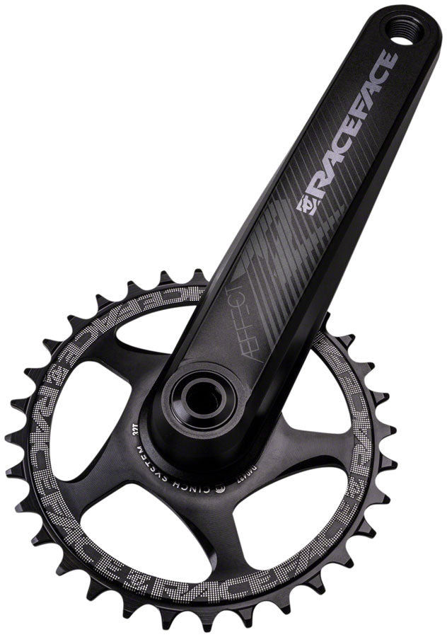 RaceFace Aeffect R Crankset - 165mm, Direct Mount CINCH, RaceFace EXI Spindle Interface, Black