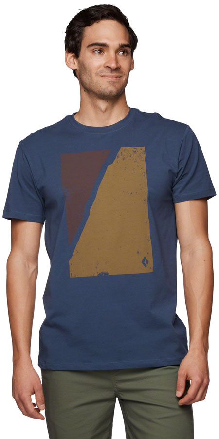 Black Diamond Block Print Mountain Tee - Ink Blue, Men's, Medium