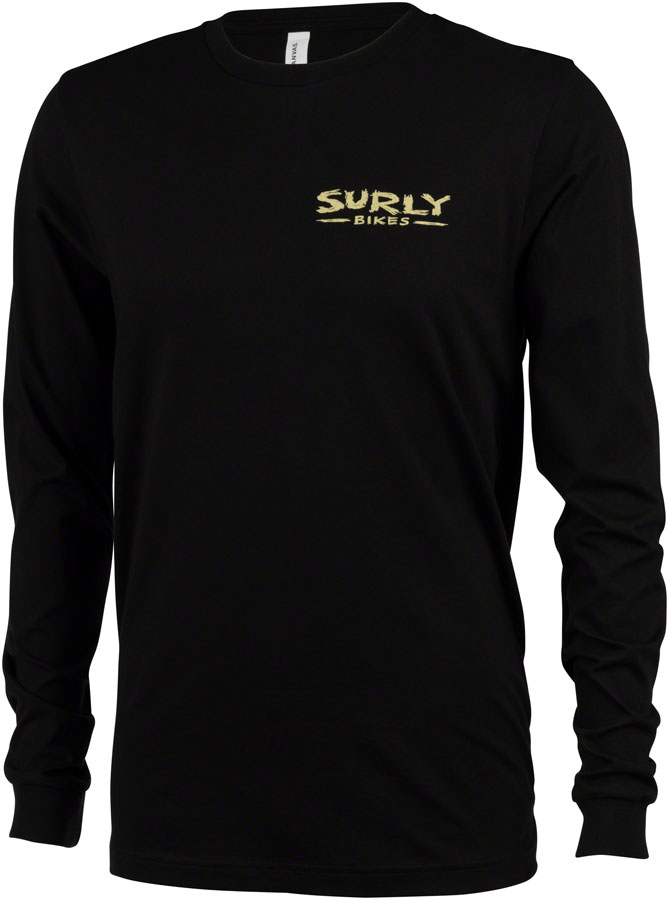 Surly Dark Feather Long Sleeve Tee - Black, Unisex, X-Large